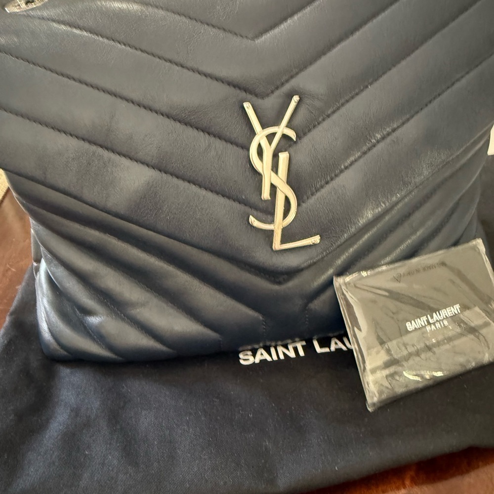Saint Laurent Navy Shoulder Bag